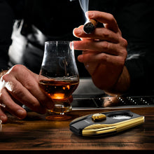 Load image into Gallery viewer, FANKAI Cigar Cutter, Double Guillotine, Stainless Steel Blades, Spring-loaded, Cutting Up to 62 Ring Gauge Cigars