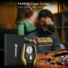 Load image into Gallery viewer, FANKAI Cigar Cutter, Double Guillotine, Stainless Steel Blades, Spring-loaded, Cutting Up to 62 Ring Gauge Cigars