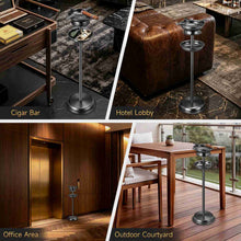 Load image into Gallery viewer, XIFEI Floor Standing Cigar Ashtray with Accessory Tray, Detachable Design, Heavy-Duty Stainless Steel Ashtray with 4 Cigar Rests, Stable Base, Cigar Accessories Gifts for Men