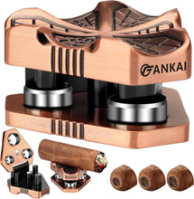 Load image into Gallery viewer, TISFA Cigar Punch with Cigar Stand, 3 Sizes Cigar Punch Cutter, Metal Cigar Hole Punch
