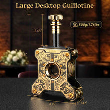 Load image into Gallery viewer, XIFEI Desktop Cigar Cutter, Precision Guillotine Cutter, Stainless Steel Blades, Intricately Dragon Pattern & Integrated Hollowed-Out Design, Cut up to 58 Ring Gauge Cigars, Luxury Cigar Gift for Men