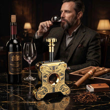 Load image into Gallery viewer, XIFEI Desktop Cigar Cutter, Precision Guillotine Cutter, Stainless Steel Blades, Intricately Dragon Pattern & Integrated Hollowed-Out Design, Cut up to 58 Ring Gauge Cigars, Luxury Cigar Gift for Men