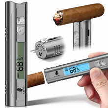 Load image into Gallery viewer, XIFEI Digital Cigar Humidity Tester, Portable Cigar Humidity Meter with LCD Display, Built-in Stand & Stopwatch, Accurate Moisture Tester for Cigars