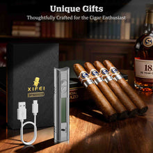 Load image into Gallery viewer, XIFEI Digital Cigar Humidity Tester, Portable Cigar Humidity Meter with LCD Display, Built-in Stand & Stopwatch, Accurate Moisture Tester for Cigars