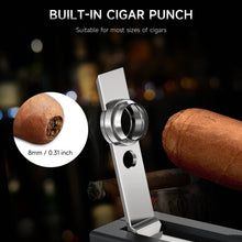 Load image into Gallery viewer, XIFEI 3-in-1 Cigar Pipe Lighter, Soft & Jet Flame, Windproof Adjustable Butane Lighter with Cigar V Cutter & Punch, Personalized Gift for Christmas, Birthdays, or Football Fans