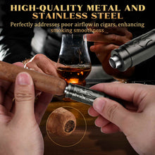 Load image into Gallery viewer, LIHTUN Portable Cigar Punch Cutter, Twist-Out Cigar Punch with 2 Sizes, Precision Cutting for Various Cigars