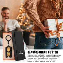Load image into Gallery viewer, KEJIAR Cigar Cutter Scissors Foldable Guillotine Cut with Leather Case
