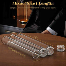 Load image into Gallery viewer, KEJIAR Cigar Tube for 3 Cigars, Travel Cigar Case with Humidity Gel, Airtight Silicone Seal Cigar Humidor