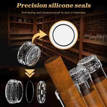 Load image into Gallery viewer, KEJIAR Cigar Tube for 3 Cigars, Travel Cigar Case with Humidity Gel, Airtight Silicone Seal Cigar Humidor
