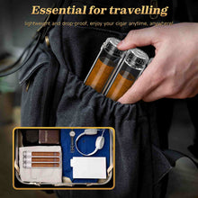 Load image into Gallery viewer, KEJIAR Cigar Tube for 3 Cigars, Travel Cigar Case with Humidity Gel, Airtight Silicone Seal Cigar Humidor