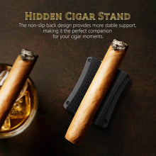 Load image into Gallery viewer, FANKAI Cigar V Cutter with Cigar Punch, Cigar Stand, Sharp Stainless Steel Blade, Cutting Up to 60 Ring Gauge Cigars