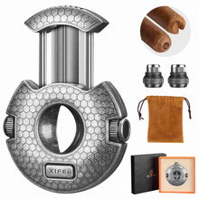 Load image into Gallery viewer, XIFEI Cigar Cutter V-Cut Guillotine Stainless Steel Scissors Cigars Clippers Sharp Blade Built-in Cigar Punch Ergonomic Design Perfect Cigar Accessory Tool with Gift Box