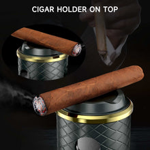 Load image into Gallery viewer, KEJIAR 4-in-1 Desktop Cigar Cutter with Cigar Stand, Two Size Guillotine Cutter, V-Shaped Cigar Cutter, Cuts up to 68 Ring Gauge Cigars