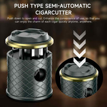 Load image into Gallery viewer, KEJIAR 4-in-1 Desktop Cigar Cutter with Cigar Stand, Two Size Guillotine Cutter, V-Shaped Cigar Cutter, Cuts up to 68 Ring Gauge Cigars