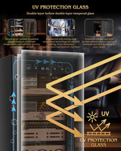 Load image into Gallery viewer, FANKAI 105L Electric Humidor Cabinet Holds Up to 900 Cigars, Variable Humidity and Temperature Controls, Digital Touch Screen, Fingerprint Safty Lock, 4 Removable Cedar Wood Drawer Shelves