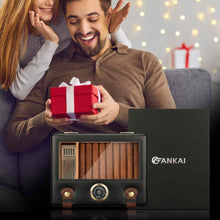 Load image into Gallery viewer, FANKAI PU Leather Travel Humidor with Hygrometer Humidifier, Glass Top Cedar Wood Storage Cigar Case with Divider, Holds Up to 50pcs Cigars