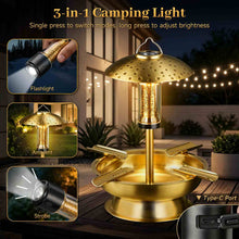 Load image into Gallery viewer, XIFEI Desktop Cigar Ashtray with 4 Cigar Rests, Detachable 3-in-1 LED Light, Stainless Steel Ashtray for Home, Bars, Balcony, Patio & Garden, Cigar Accessories Gifts for Men