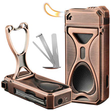 Load image into Gallery viewer, KEJIAR 5-in-1 Pipe Lighter, Soft Flame Lighter with Pipe Holder Tamper Needle Scraper Tools, Refillable Butane Lighter