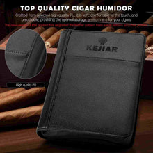 Load image into Gallery viewer, KEJIAR Travel Humidor Case with Cigar V Cutter, Straight Cigar Cutter, Cigar Punch, Cigar Humidifier Pack