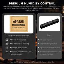 Load image into Gallery viewer, KEJIAR Travel Humidor Case with Cigar V Cutter, Straight Cigar Cutter, Cigar Punch, Cigar Humidifier Pack