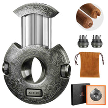 Load image into Gallery viewer, XIFEI Cigar Cutter V-Cut Guillotine Stainless Steel Scissors Cigars Clippers Sharp Blade Built-in Cigar Punch Ergonomic Design Perfect Cigar Accessory Tool with Gift Box