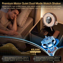 Load image into Gallery viewer, KEJIAR Single Automatic Watch Winder with Watch Link Removal Tool, Rotating Watch Case with Dual Power Supply, 2 Rotation Modes, Flexible Pillows, LED Light, Quiet Motor, Small Watch Spinner