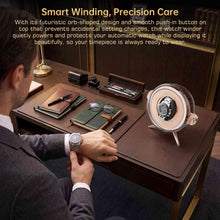Load image into Gallery viewer, KEJIAR Single Automatic Watch Winder with Watch Link Removal Tool, Rotating Watch Case with Dual Power Supply, 2 Rotation Modes, Flexible Pillows, LED Light, Quiet Motor, Small Watch Spinner