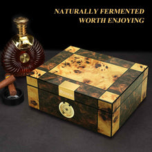 Load image into Gallery viewer, FANKAI Wooden Cigar Humidor Box with Hygrometer Humidifier Devider,Handmade Table Humidor Case Holds Up to 60 Cigars