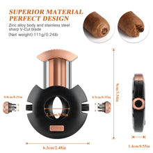 Load image into Gallery viewer, XIFEI Cigar Cutter V-Cut Guillotine Stainless Steel Scissors Cigars Clippers Sharp Blade Built-in Cigar Punch Ergonomic Design Perfect Cigar Accessory Tool with Gift Box