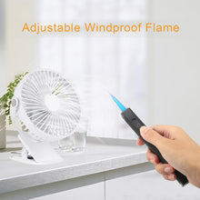 Load image into Gallery viewer, XIFEI Cigar Lighter, Cigar Punch, Cigar Draw Enhancer, Cigar Length Measuring Tools, All-in-one Refillable Butane Lighter, Windproof and Portable Pen Torch Lighter (Black)