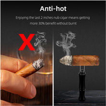 Load image into Gallery viewer, TISFA Cigar Draw Enhancer Tool, 3-in-1 Cigar Punch Set with Draw Enhancer Cutter and Twin Nubber, Ultra Sharp Stainless Steel Punch Cigar Cutters