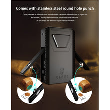 Load image into Gallery viewer, XIFEI Cigar Lighter Triple-Jet Flame, with Integrated Cigar Puncher and Double-Blade Cigar Cutter