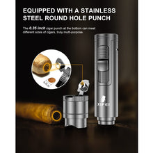 Load image into Gallery viewer, XIFEI Cigar Lighter, Cigar Puncher, Cigar Draw Enhancer, Cigar Stand, All-in-one Lighter
