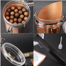 Load image into Gallery viewer, XIFEI Acrylic Humidor Jar with Humidifier and Hygrometer,humidor That can Hold About 18 Cigars (Clear)