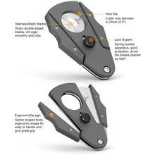 Load image into Gallery viewer, XIFEI Cigar Cutter Guillotine Stainless Steel Double Blade Cigar Clippers, Cuts Up Most Size of Cigars