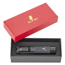 Load image into Gallery viewer, XIFEI Cigar Lighter 3-Angled Jet Flames, Cigar Puncher, Cigar Draw Enhancer, Cigar Stand, 4-in-1Refillable Butane Torch Lighter