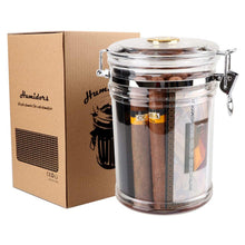 Load image into Gallery viewer, XIFEI Acrylic Humidor Jar with Humidifier and Hygrometer,humidor That can Hold About 18 Cigars (Clear)