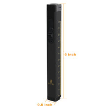 Load image into Gallery viewer, XIFEI Cigar Lighter, Cigar Punch, Cigar Draw Enhancer, Cigar Length Measuring Tools, All-in-one Refillable Butane Lighter, Windproof and Portable Pen Torch Lighter (Black)