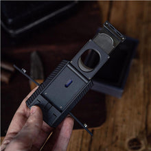 Load image into Gallery viewer, XIFEI Cigar Lighter Triple-Jet Flame, with Integrated Cigar Puncher and Double-Blade Cigar Cutter