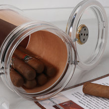 Load image into Gallery viewer, XIFEI Acrylic Humidor Jar with Humidifier and Hygrometer,humidor That can Hold About 18 Cigars (Clear)