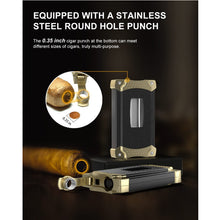 Load image into Gallery viewer, XIFEI Cigar Cutter, Stainless Steel V-Cut Cigar Cutter Built-in Cigar Puncher