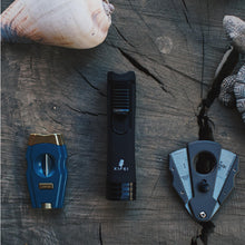 Load image into Gallery viewer, XIFEI Cigar Lighter 3-Angled Jet Flames, Cigar Puncher, Cigar Draw Enhancer, Cigar Stand, 4-in-1Refillable Butane Torch Lighter