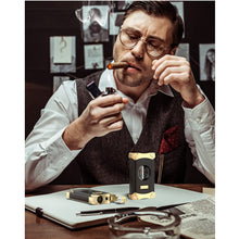 Load image into Gallery viewer, XIFEI Cigar Cutter, Stainless Steel V-Cut Cigar Cutter Built-in Cigar Puncher