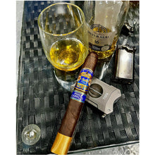 Load image into Gallery viewer, TISFA Cigar Cutter V-Cut, Stainless Steel Guillotine Sharp Cut Blade with Cigar Stand