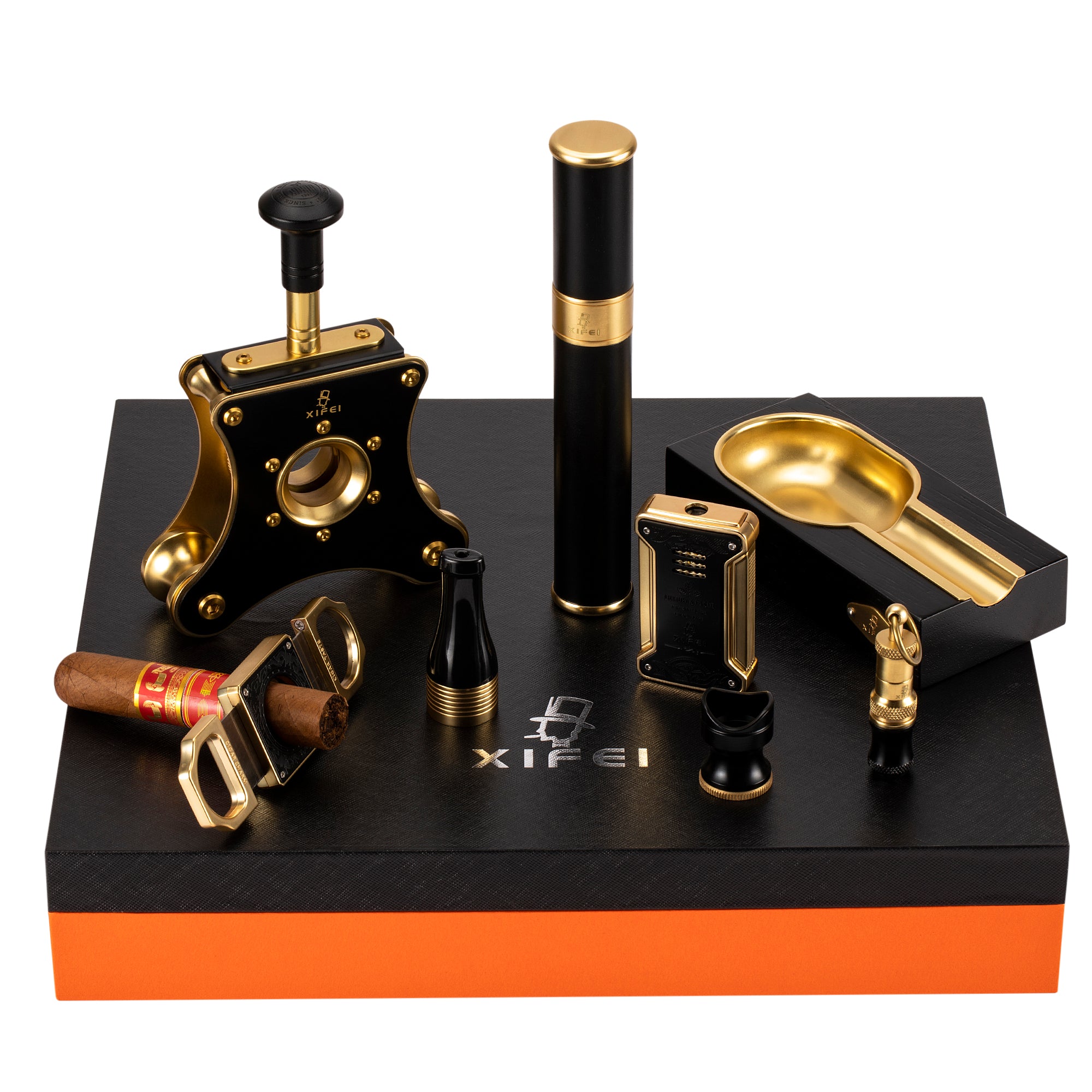 XIFEI Luxury Cigar Accessories Set 8 Pieces Cigar Cutter/Cigar Punch/A