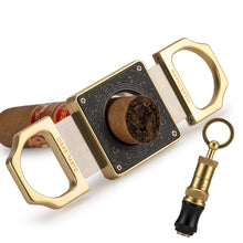 Load image into Gallery viewer, XIFEI Luxury Cigar Accessories Set 8 Pieces Cigar Cutter/Cigar Punch/Ashtray/Cigar tube/Cigar Lighter/Cigar Stand Smoking Gift Set