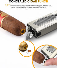 Load image into Gallery viewer, FANKAI Quad-Jet Cigar Lighter Punch Stand Draw Enhancer 4IN1