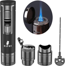 Load image into Gallery viewer, XIFEI Cigar Lighter, Cigar Puncher, Cigar Draw Enhancer, Cigar Stand, All-in-one Lighter