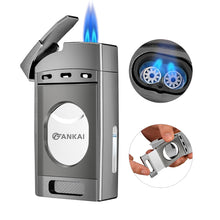 Load image into Gallery viewer, FANKAI Cigar Lighter with Straight Cutter