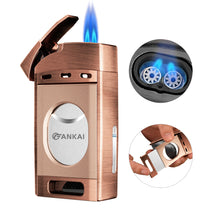Load image into Gallery viewer, FANKAI Cigar Lighter with Straight Cutter